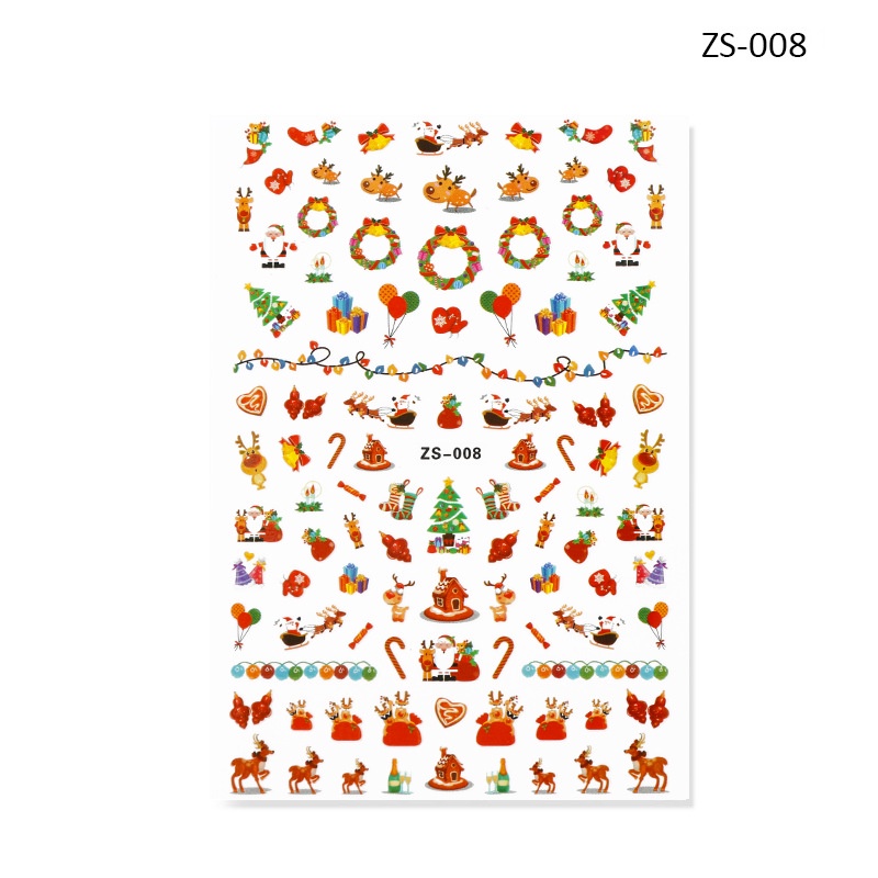 Sticker Trang Trí Móng Noel Siêu Đẹp Mã ZS 08