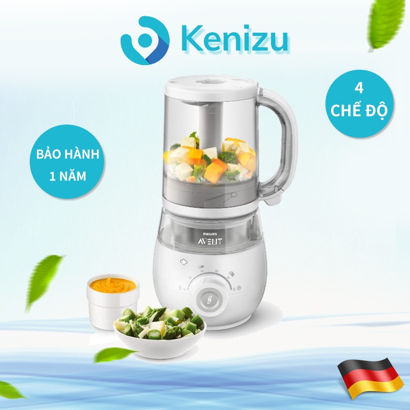 Máy hấp và xay thức ăn 4 in 1 PHILIPS AVENT SCF87502 đa năng nhập Đức