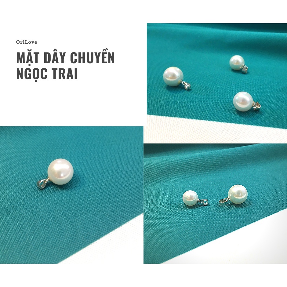 Mặt dây chuyền ngọc trai nhân tạo Trắng 10mm - 12mm xinh xắn