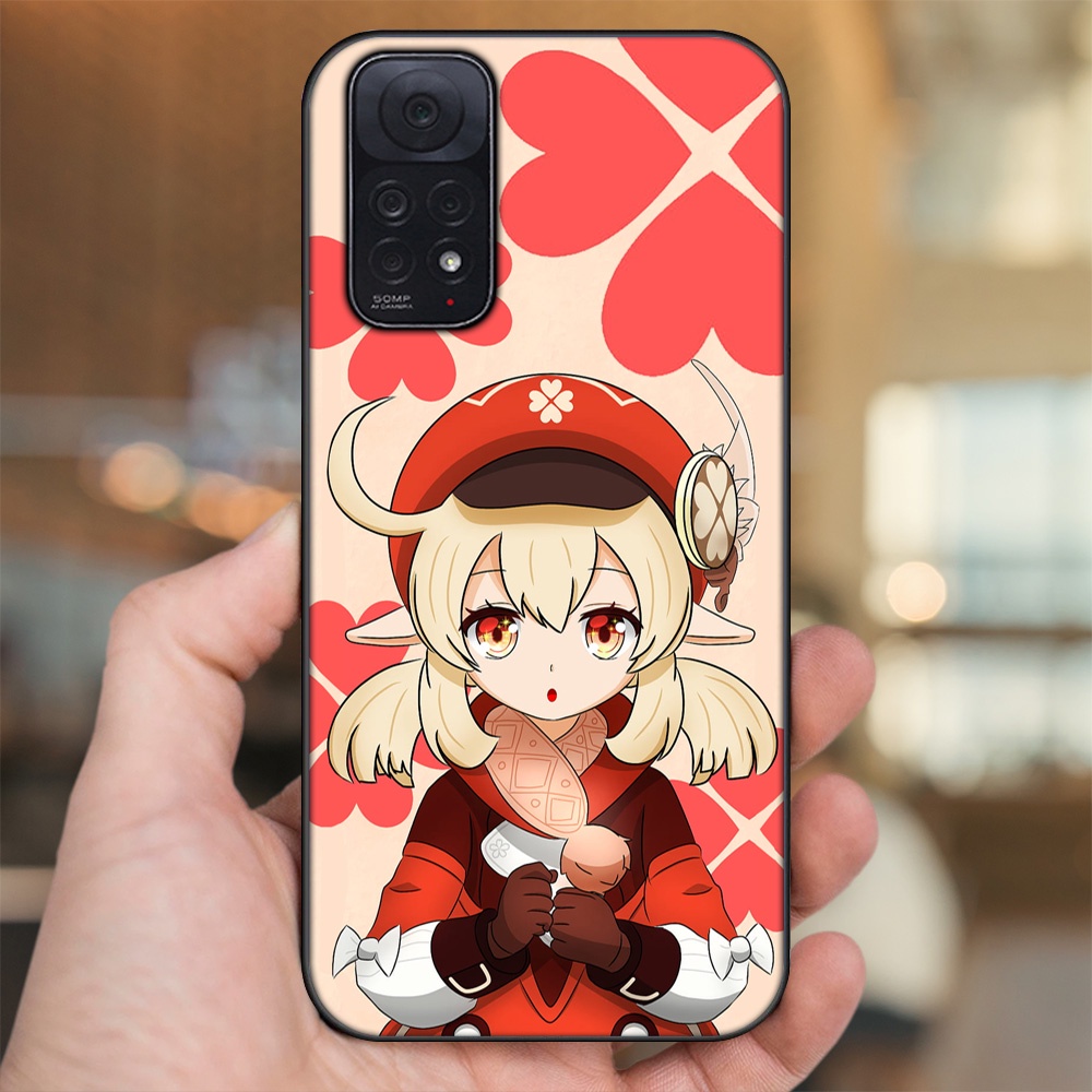 Ốp lưng Xiaomi Redmi Note 11, Note 11s viền đen in hình Klee Genshin Impact