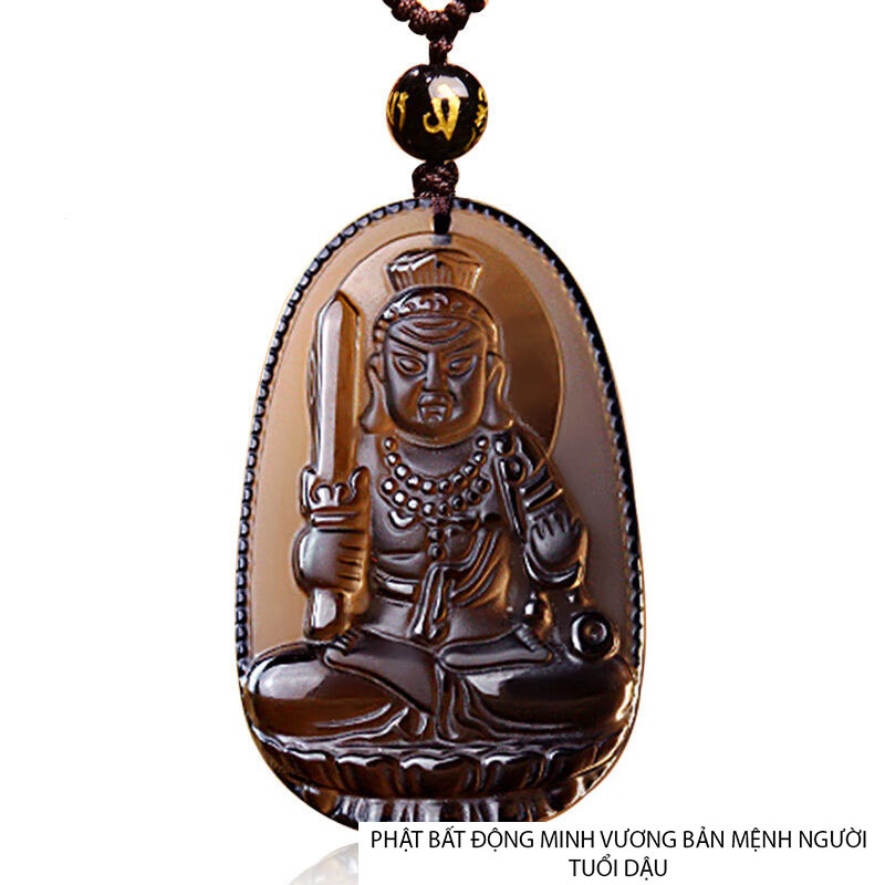 Dây chuyền đeo cổ mặt phật Bất Động Minh Vương nhiều màu - Phật bản mệnh người tuổi dậu cao cấp