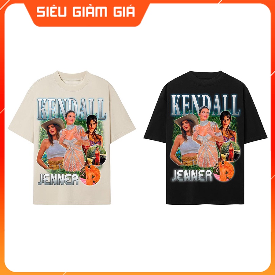 VIDEO ÁO THẬT | Áo Thun VINTAGE KENDALL 2.0 Tay Lỡ Unisex - Đen/Trắng Cổ Tròn