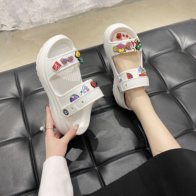 dép cross cao 5cm unzanka cm quai hậu , tặng 12 sicker