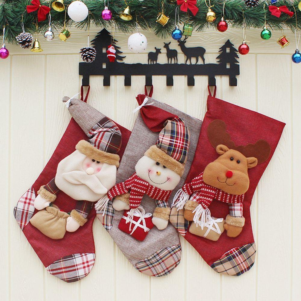 Túi Đựng Kẹo Họa Tiết Hoạt Hình Trang Trí Cây Thông Giáng Sinh Năm Mới