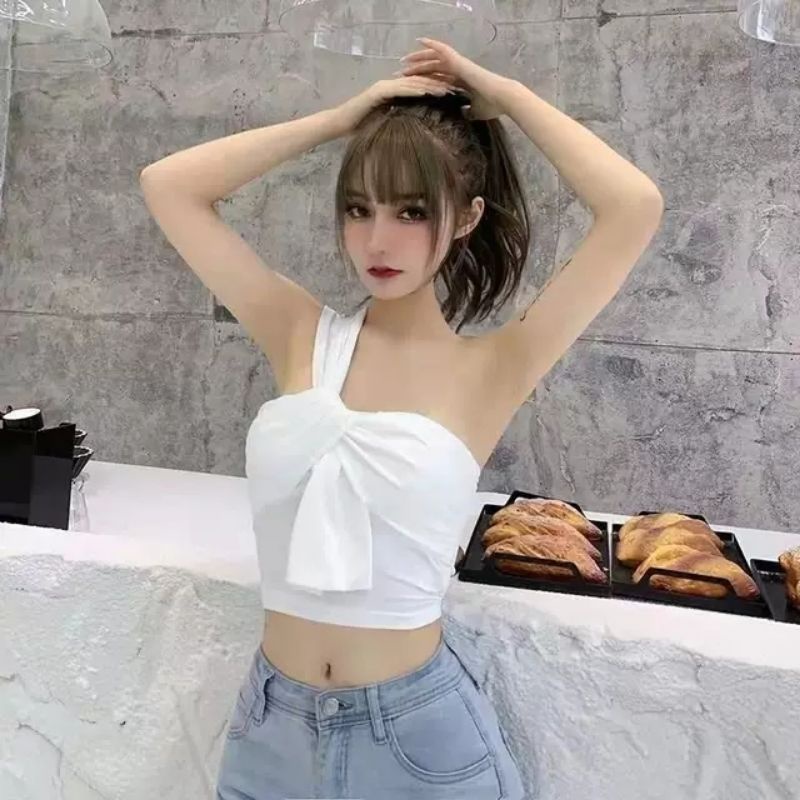 Áo nơ lệch vai xinh xắn