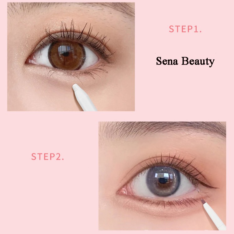 Chì sáp kẻ mắt 2 đầu nhũ lì tạo bọng mắt Gella's Jewel Light Eyeliner Sena Beauty