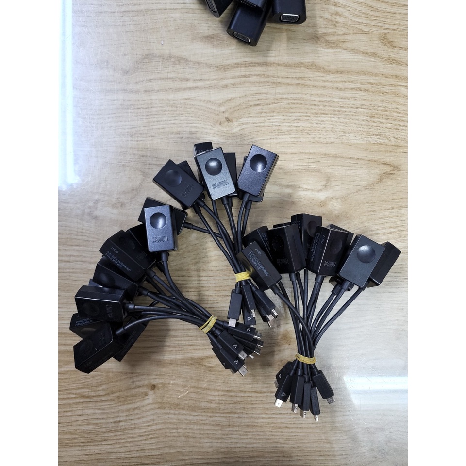 Đầu chuyển USB - C ra VGA và Lenovo Thinkpad ra RJ45 và VGA