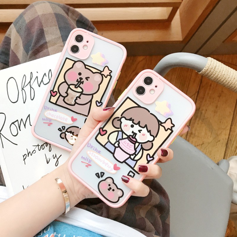 Ốp lưng iphone Dâu Socola nhám viền nổi cong 5/5s/6/6plus/6s/6splus/7/7plus/8/8plus/x/xr/xs/11/12/pro/max/plus/promax | BigBuy360 - bigbuy360.vn