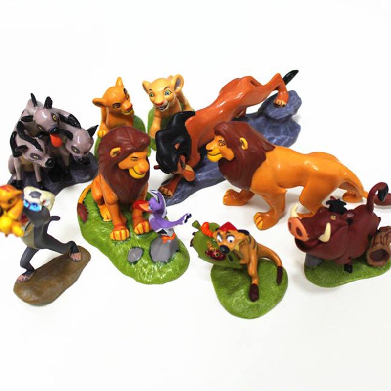 Set 9 mô hình đồ chơi nhân vật trong phim hoạt hình " The Lion King " simba " simba "