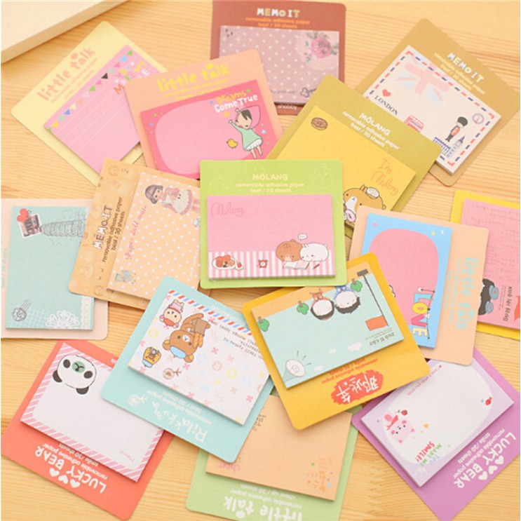 Set 8 Giấy Ghi Nhớ Kiểu Hàn Quốc Tiện Dụng