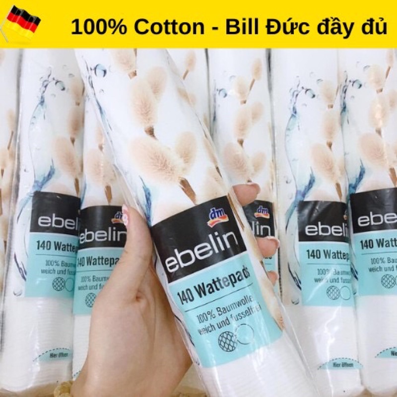 Bông tẩy trang ebelin [ Hàng Đức] 140 miếng