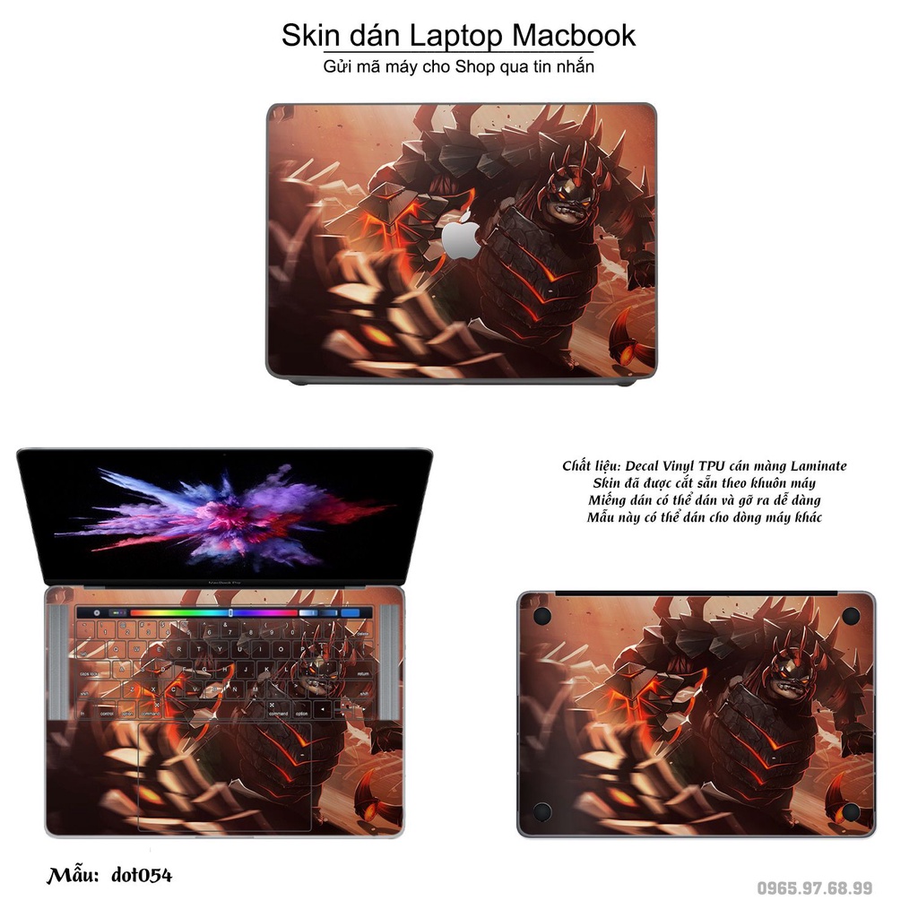 Skin dán Macbook mẫu Dota 2 (đã cắt sẵn, inbox mã máy cho shop)