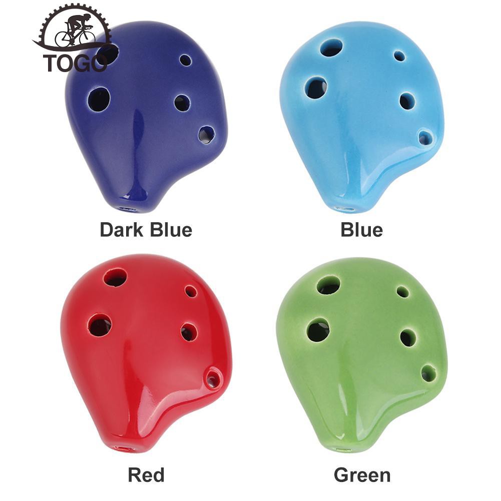 ALTO Sáo Ocarina 6 Lỗ Bằng Sứ Màu Đỏ