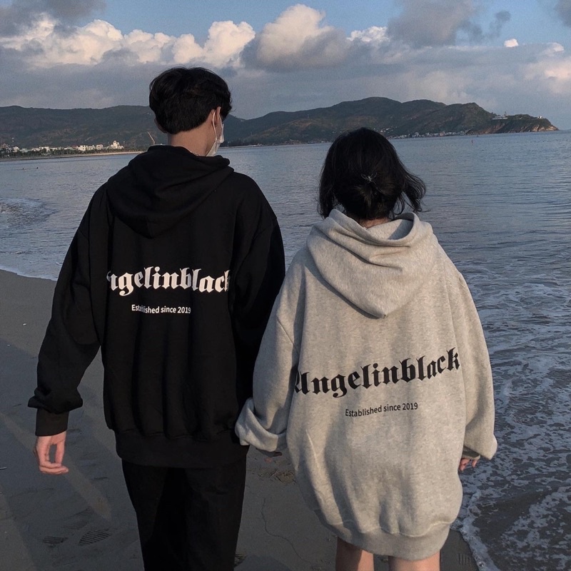 ÁO HOODIE ANGEL HÀNG CHÍNH HÃNG ( ĐEN &amp; XÁM )