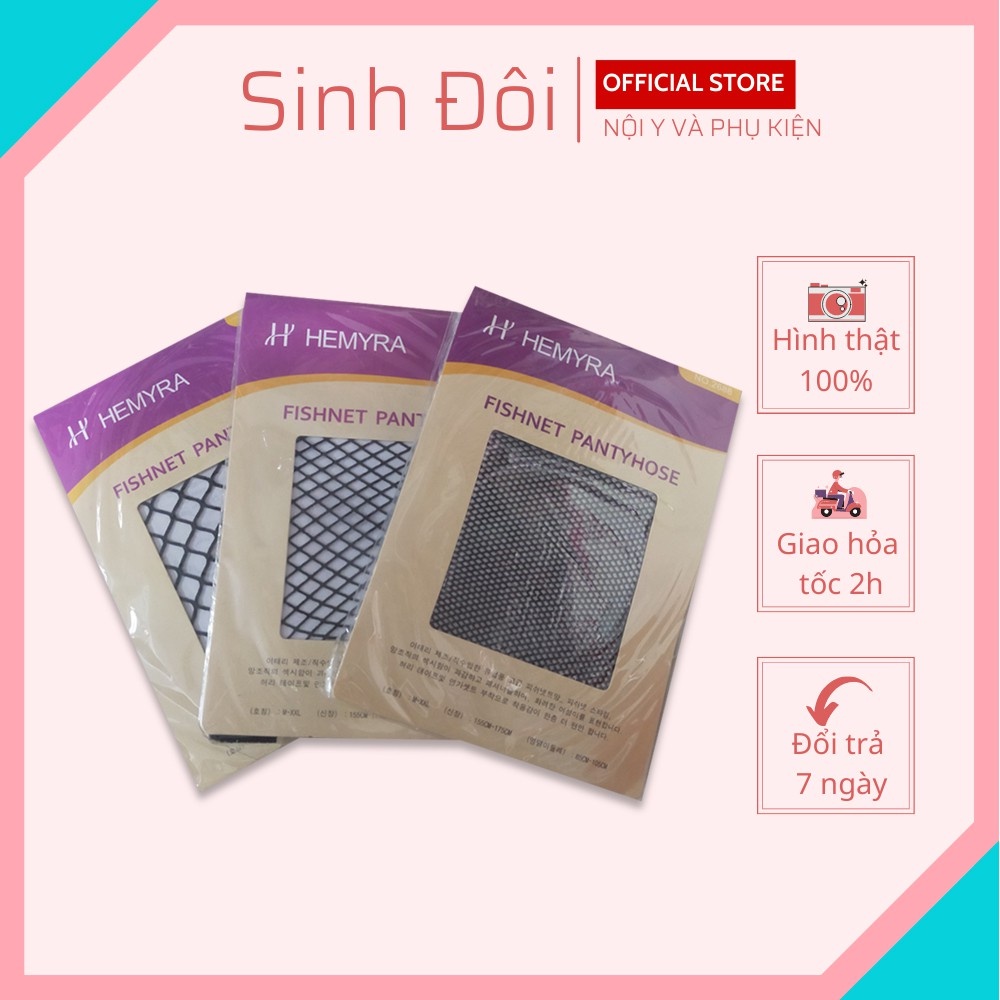 Quần tất vớ lưới nữ sexy xuyên thấu cao cấp Hemyra loại 1 chống rách quyến rũ gợi cảm co giãn freesize dưới 80kg
