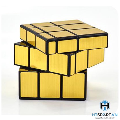 RuBik Tráng Gương Vàng, Rubik Mirror 3x3 Khối Lập Phương Ma Thuật Viền Đen - Gold