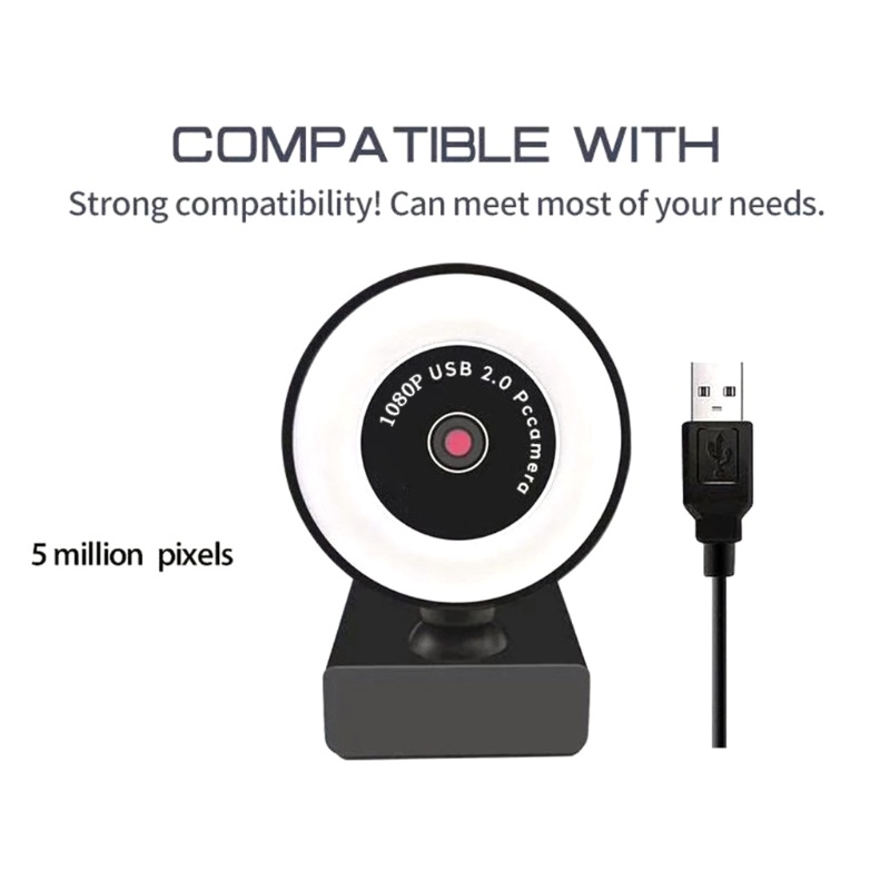 Webcam 1080P Cổng USB Chuyên Dụng Cho Chơi Game Trên Windows / Máy Tính Để Bàn / Laptop