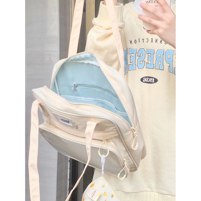 Túi tote canvas Sức Chứa Lớn In Hình Món Tráng Miệng Dễ Thương Cho Học Sinh Sinh Viên