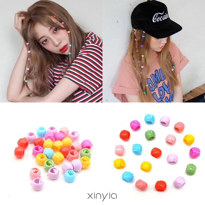 Set 10 kẹp tóc tròn Mini nhiều màu sắc phong cách Hàn Quốc