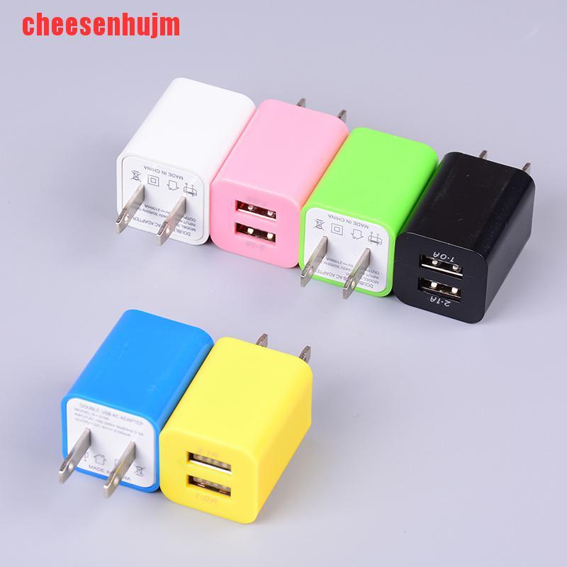 Củ Sạc AC 2 Cổng USB Phích Cắm US