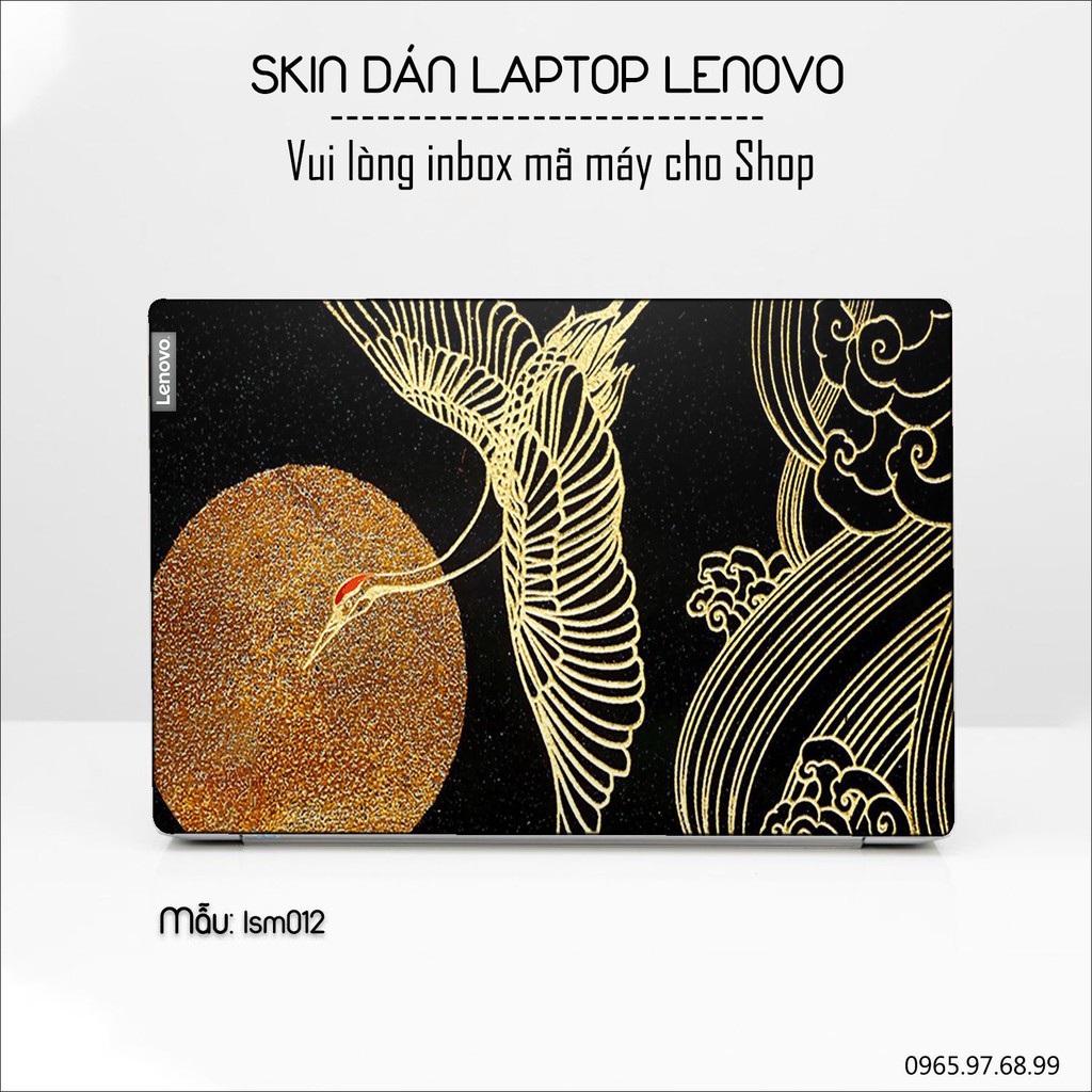 Skin dán Laptop Lenovo in hình Chim Hạc Phù Tang - lsm012 (inbox mã máy cho Shop)