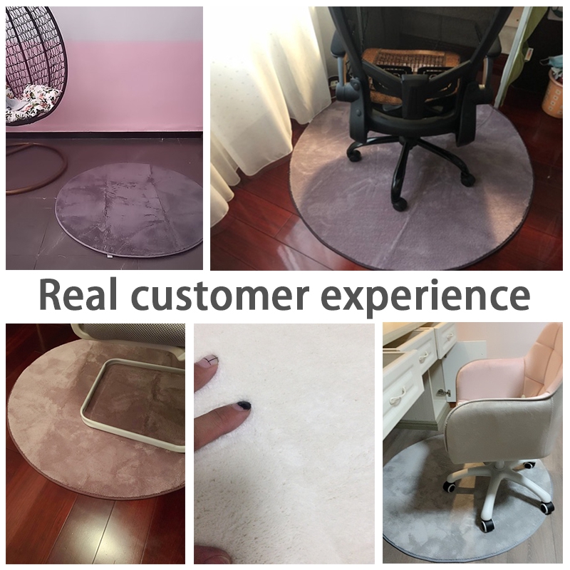 Thảm lông tròn trải sàn chống trượt phong cách tatami trang trí nhà/ phòng ngủ/ sofa 80/100/120CM