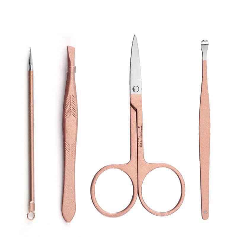 Bộ bấm móng chăm sóc móng kèm lặn mụn, lấy ráy tai 18 món inox