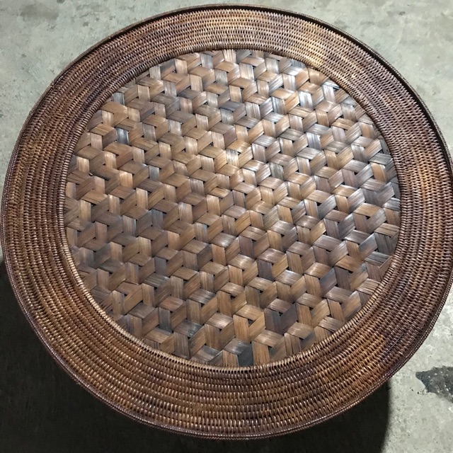 Mâm Mây Tre Đan Thủ Công ĐKinh 80cm