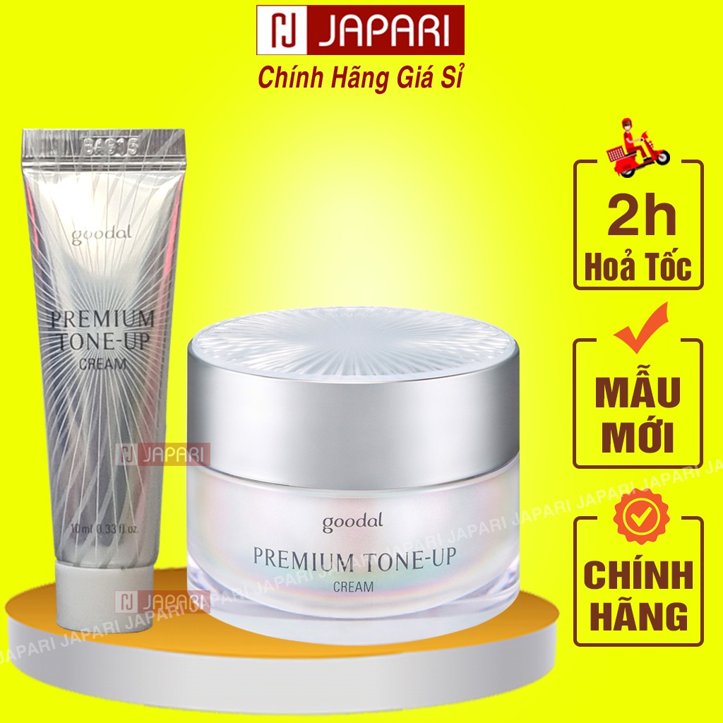 Kem Ốc Sên Hàn Quốc Goodal Premium Tone Up Cream 10ml/30ml- Kem Dưỡng Trắng Da Mặt Hàn Quốc Goodal Mini/ Fullsize Japari