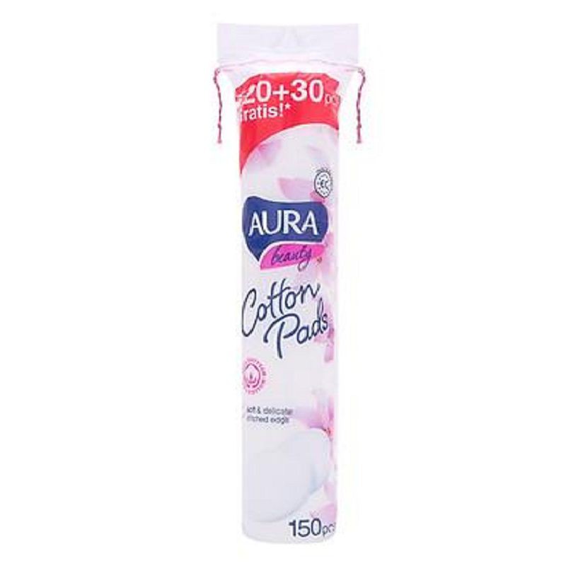 BÔNG TẨY TRANG AURA - 150 miếng