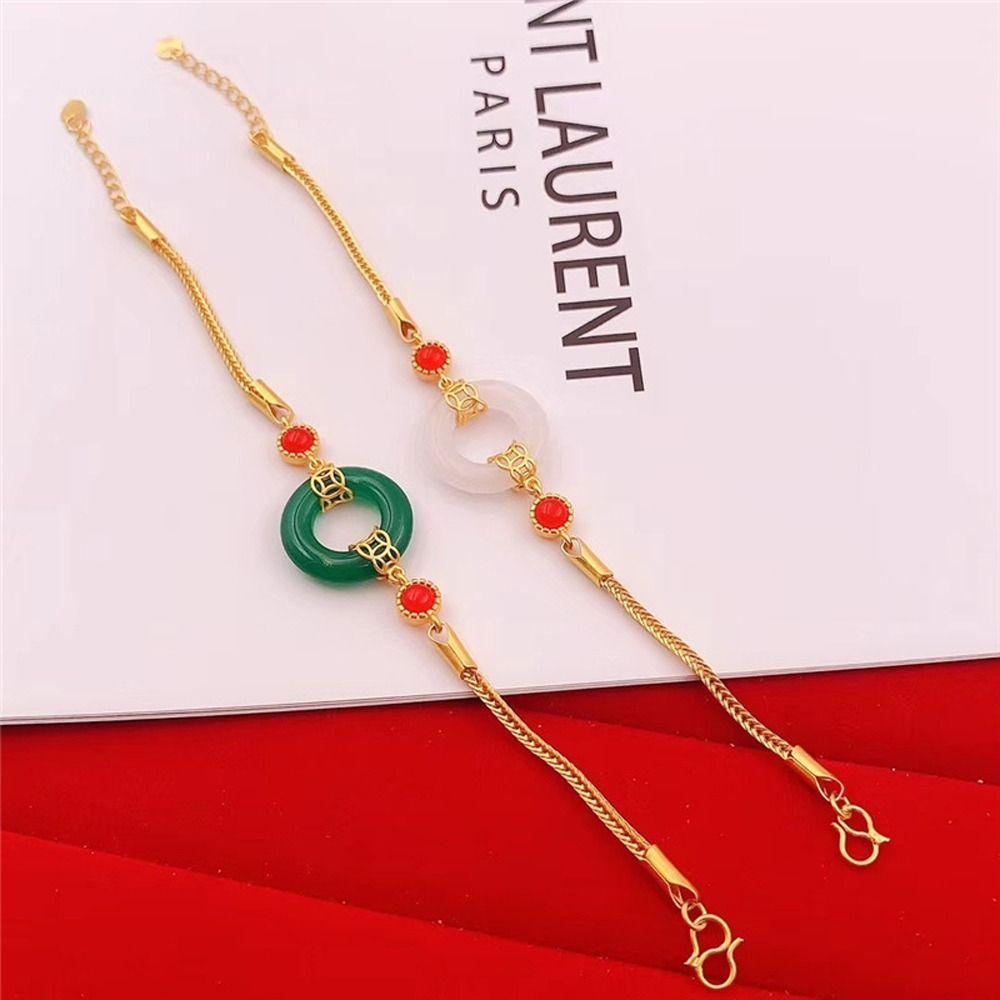 Vòng Tay Nữ VANES1 Món Quà Đám Cưới Đơn Giản.Vòng Tay Dây Xích Bằng Thép Titanium Nhiều Màu Sắc Phong Cách Retro