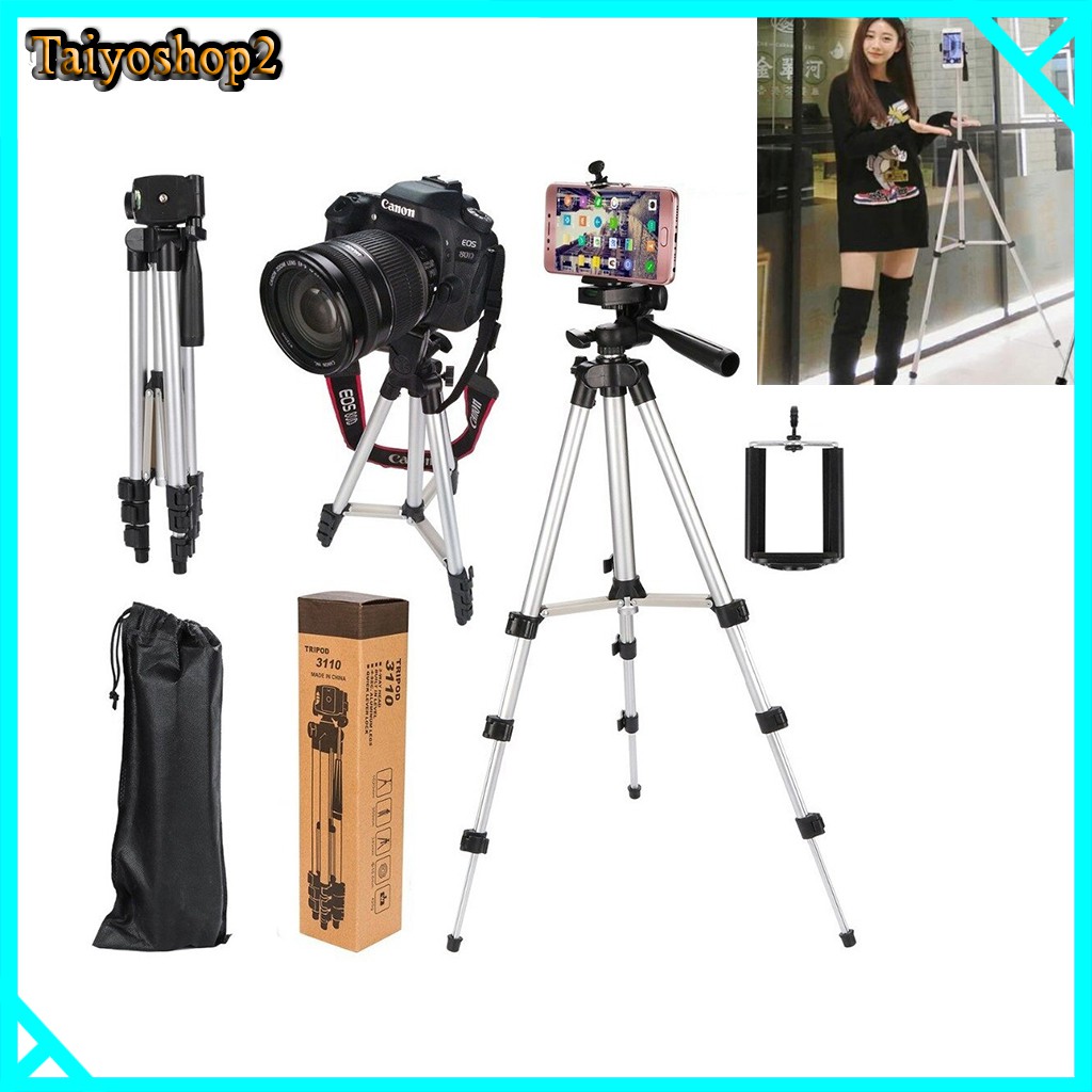 Giá đỡ điện thoại 3110 3 chân - Gậy livestream,-Quay tiktok-Quay video-Chụp ảnh chống rung/ Có thể quay dọc - Ngang Đt