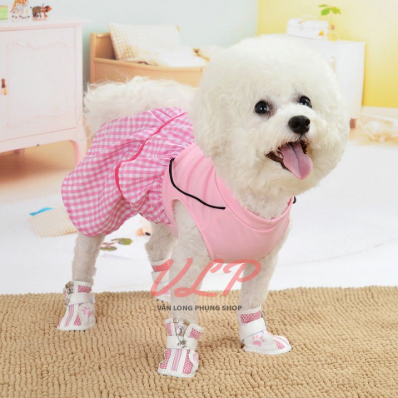 [2.5kg-7.5kg] Váy ôm dễ thương - trang phục thú cưng đáng yêu