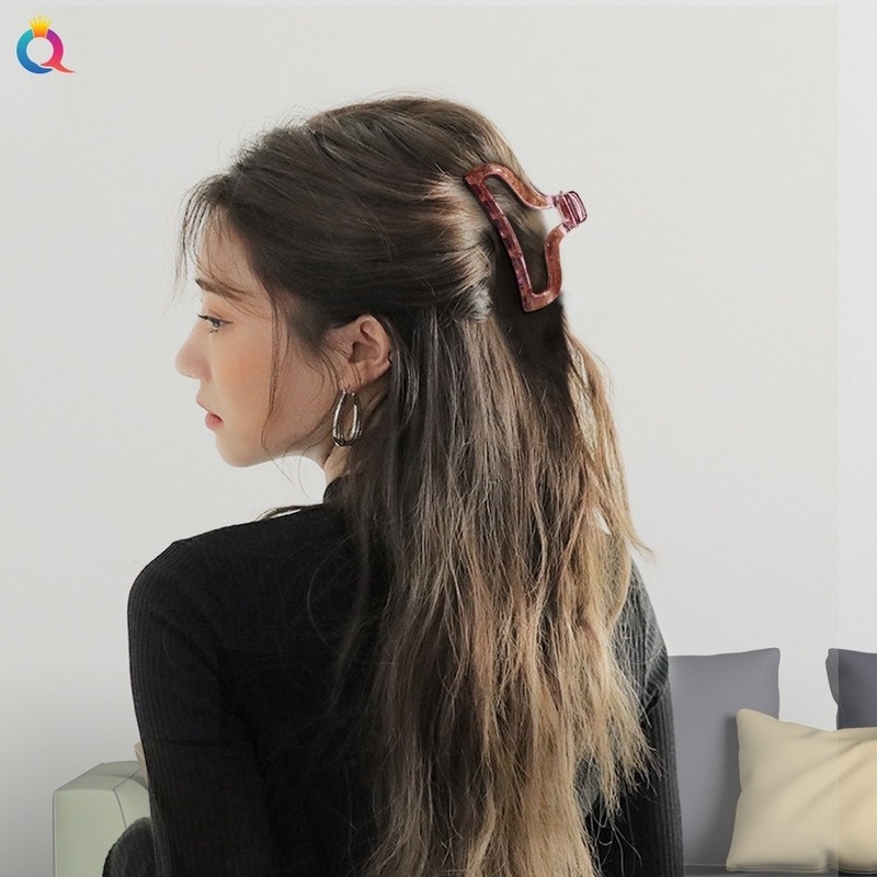 Kẹp Tóc Móng Cá Mập Bằng Nhựa Acrylic Phong Cách Hàn Quốc Cổ Điển Dành Cho Nữ