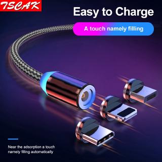 Thích hợp cho iphone cáp từ tính samsung sạc nhanh micro usb cáp nam châm sạc usb loại c 1m cáp điện thoại di động