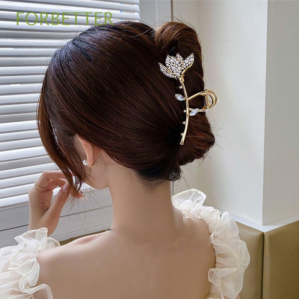 Kẹp Tóc Hình Cá Mập Đính Ngọc Trai Kiểu Cổ Điển Thời Trang Cho Nữ