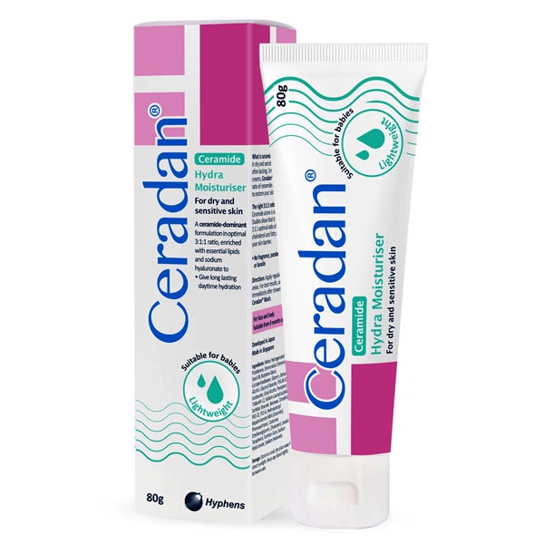 KEM DƯỠNG ẨM DA HỖ TRỢ DUY TRÌ ĐỘ ẨM VÀ GIÚP HỒI PHỤC HÀNG RÀO BẢO VỆ DA CERADAN CERAMIDE HYDRA MOISTURISER TUBE 80G