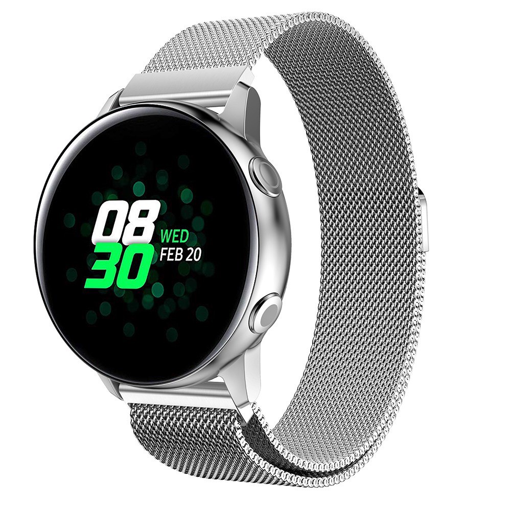 Dây Đồng Hồ 20mm Thép Lưới Nam Châm Cho Đồng Hồ Samsung Galaxy Watch Active 2, Active, Galaxy Watch 42mm [Tặng Chốt thôn