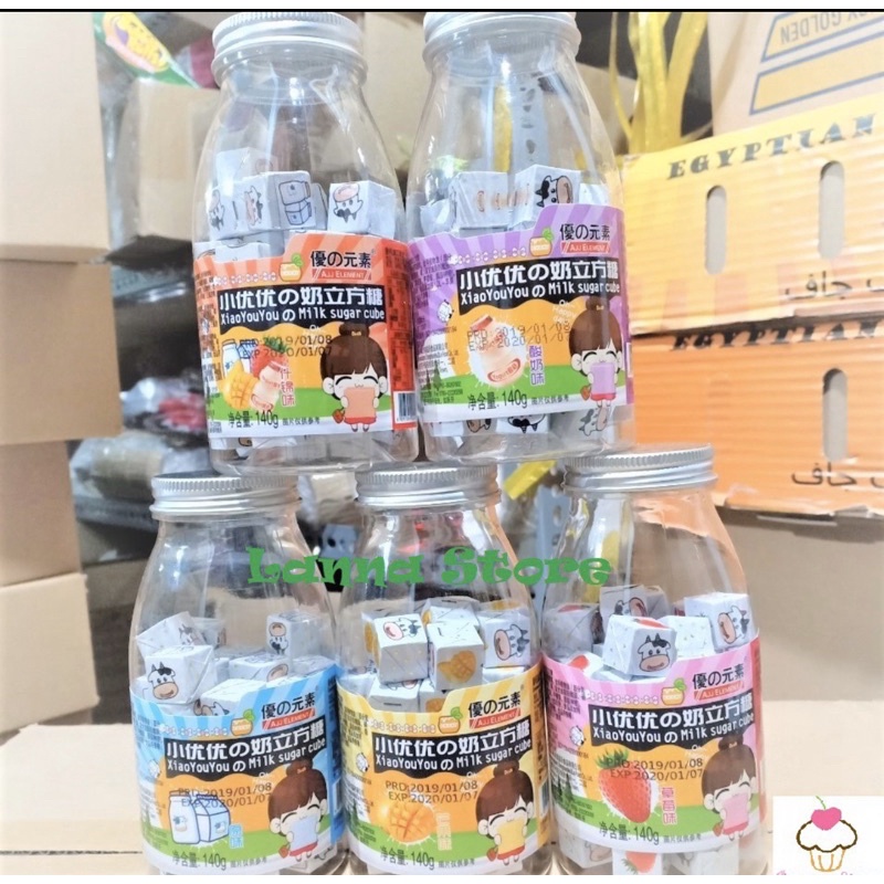 Kẹo sữa chua khô milk Cube 140G Mix vị