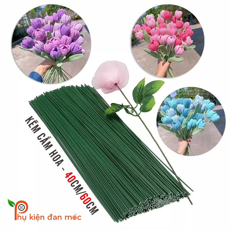 Kẽm Cắm Hoa Giấy, Hoa Nhựa, Hoa Sáp Dài 30/40/60cm