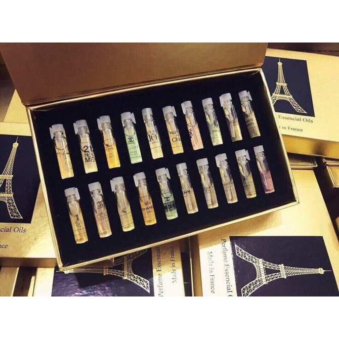 Set 20 nước hoa mini hộp vàng thơm nhẹ giữ mùi lâu