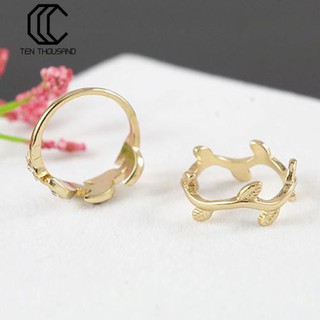 Set 3 nhẫn midi kiểu chiếc lá dễ thương dành cho nữ