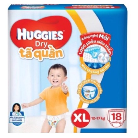 Tã quần Huggies size XL 18 miếng