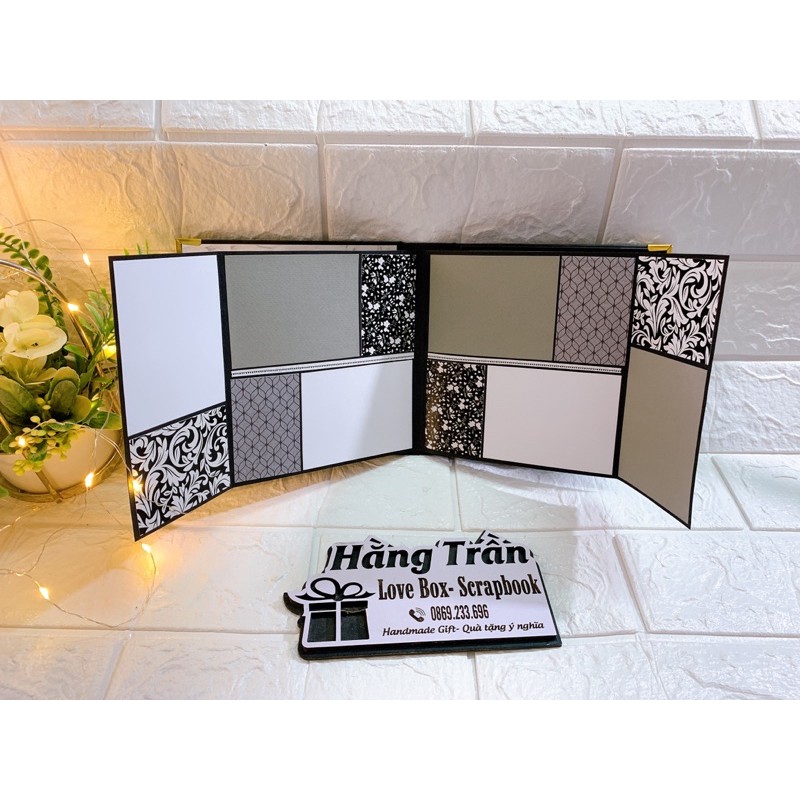 Album ảnh handmade 15x16x3,5cm kèm 30 ảnh, chủ đề tình yêu