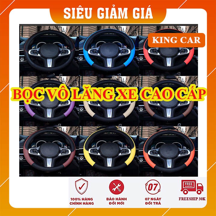 Bọc vô lăng xe ô tô da sang trọng, thanh lịch- ảnh thật - Shop KingCar