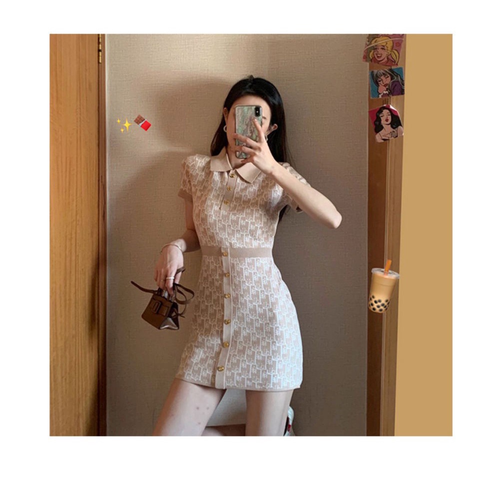 Đầm Thun Cổ Polo Màu Xanh Dương Apricot 2021 Thời Trang Mùa Hè Mới Cho Bé Gái | BigBuy360 - bigbuy360.vn