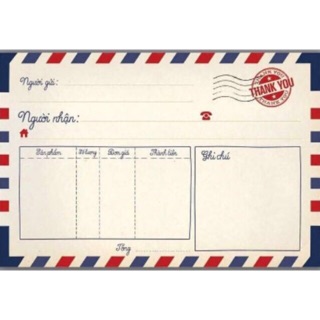 Phiếu ship bì thư