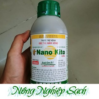 Nano Kito - Phòng và đặc trị Nấm hồng Chai 100ml Kết hợp Chitosan và nano bạc, phòng ngừa Tuyến Trùng