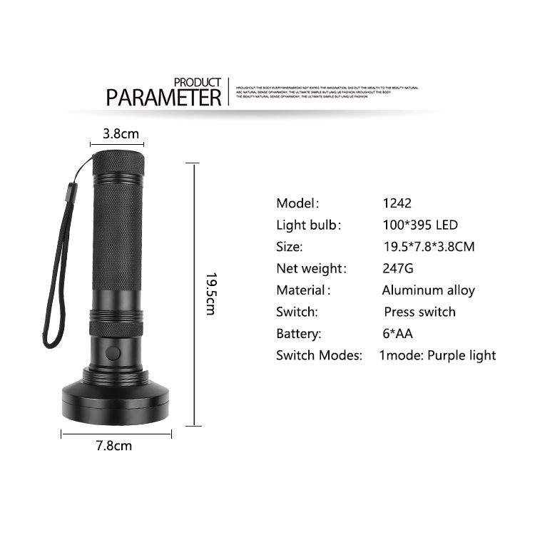 Đèn Pin 21 51 100 LED 395 nM Tia Cực Tím Chất Lượng Cao