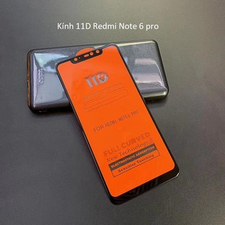 Redmi Note 6 pro| Kính cường lực 11D Full màn hình Redmi Note 6/ Note 6 pro chính hãng